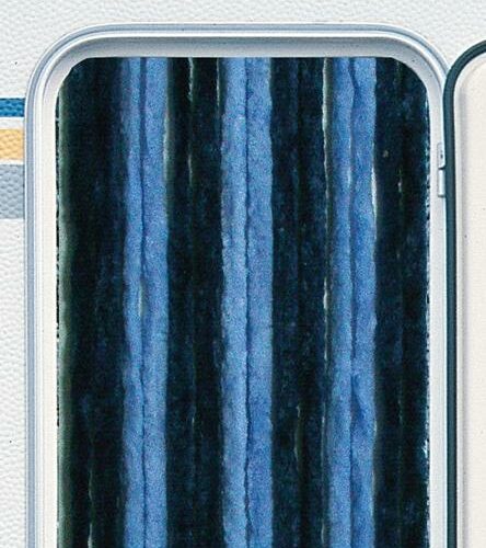 Arisol Chenille Flauschvorhang, 70x205 cm, hellblau-dunkelblau, ideal für Caravans