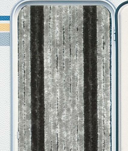 Arisol Chenille Flauschvorhang, 70x205 cm, hellgrau-dunkelgrau, ideal für Caravans