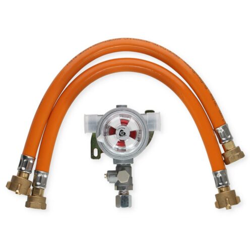 TGO Multimatik Zweiflaschen-Umschaltanlage, 30mbar, SRV 8mm, inkl. Schläuche u. Prüfventil