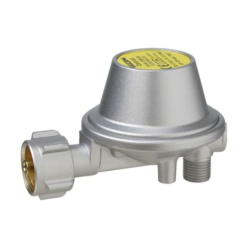 GOK Caramatic BasicOne Gasdruckregler mit verlängertem Eingangsstutzen 0,8 kg/h, 30mbar, Abgang 90° (Einsatz: RM+Caravan)