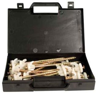 Carbest Hering-Set Erdnägel im Koffer, 20er-Pack