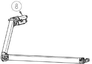 Gelenkarm rechts für Markisenlänge 2,6m - Thule Ersatzteil Nr. 1500602598 - passend zu Thule Omnistor 6200
