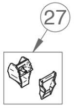 Klemmprofil-Endstück und Halterung Front - Thule Ersatzteil Nr. 1500601185 - passend zu Thule Safari Residence & Panorama 6002 / 6502 / 6802 / 6900 / Smart Blocker G2