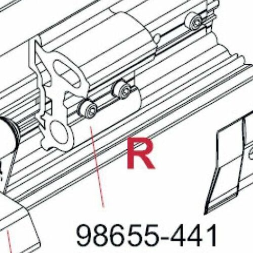 Halterung innen rechts - Fiamma Ersatzteil Nr. 98655-441 - passend zu F45Ti L