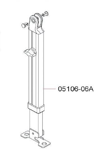 Stützfuß rechts für 2,6m Markisenlänge - Fiamma Ersatzteil Nr. 05106-06A - passend zu F45Ti // F1Ti