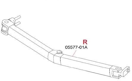 Gelenkarm rechts Auszug 2,5m - Fiamma Ersatzteil Nr. 05577-01A - passend zu F45Ti // F1Ti // ZIP