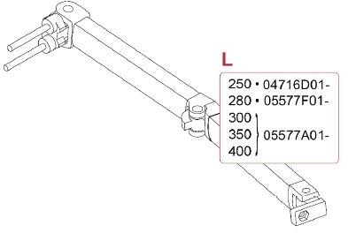 Gelenkarm links für 2,8m Markisenlänge - Fiamma Ersatzteil Nr. 05577F01- - passend zu F45i / Ti