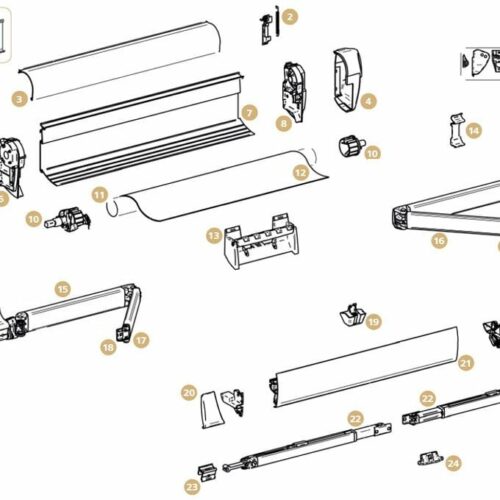 Montagesatz bis 3m - Thule Ersatzteil Nr. 1500601613 - passend zu Thule Omnistor 5002 / 5003 / 5200
