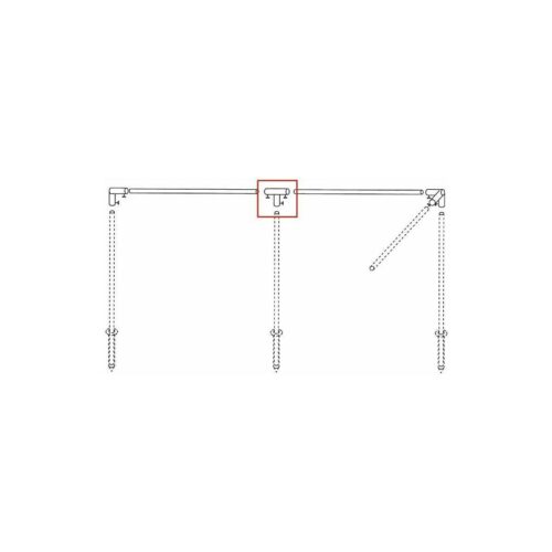 Piper Windschutzgestänge Ø 28 mm, T-Stück