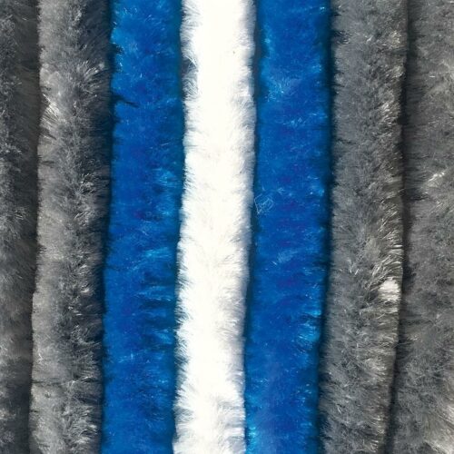 Arisol Chenille Flauschvorhang, 56x205cm, grau/blau/weiß, ideal für Reisemobile