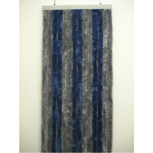 Arisol Chenille Flauschvorhang, 56x205 cm, grau-blau, ideal für Reisemobile