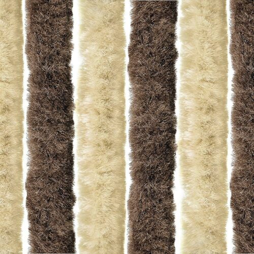 Arisol Chenille Flauschvorhang, 56x185cm, braun/beige, ideal für Caravans