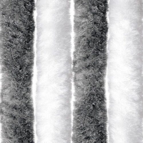 Arisol Chenille Flauschvorhang, 120x185cm, grau/weiß, ideal für Kastenwagen/Vans