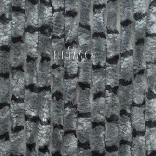Arisol Chenille Flauschvorhang, 56x205 cm, grau-schwarz, ideal für Reisemobile