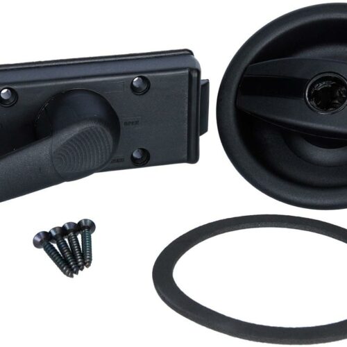 ZADI Wohnwagenschloss, System STS & ZADI, rechts, komplett, ohne Zylinder, schwarz