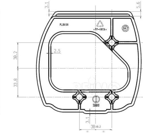 ZADI Eurogaragenschloss Distanzplatte, 6mm