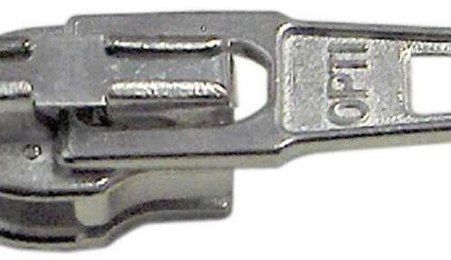 Zipper für Reißverschluss, verchromt, 3mm