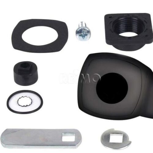 ZADI Kofferklappenschloss, System STS & ZADI, quadratisch, mit Grifflasche, schwarz