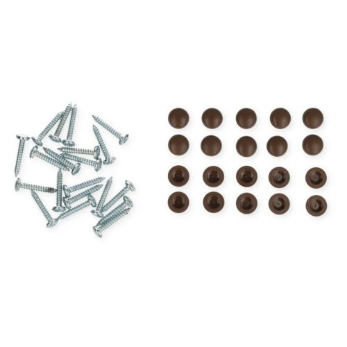 Kappenschrauben zur Innenverkleidung, braun, 20 Stck.