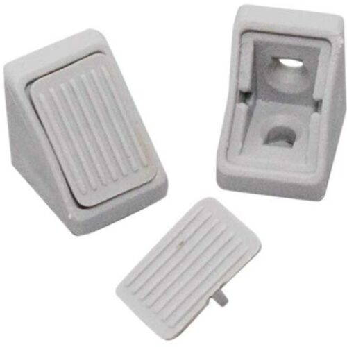 FAWO Mini Möbelverbinder mit Kappe, 10er-Pack, grau