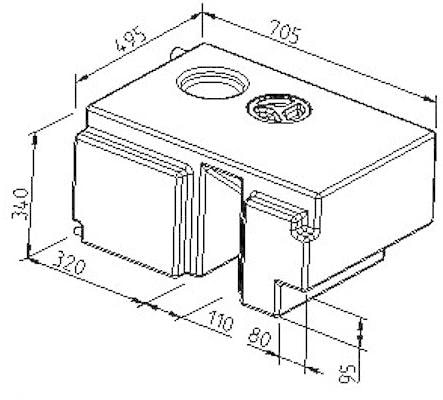 Fusion EV2013 Frischwassertank, 100L, für Ford Transit Bj. 2000-2006