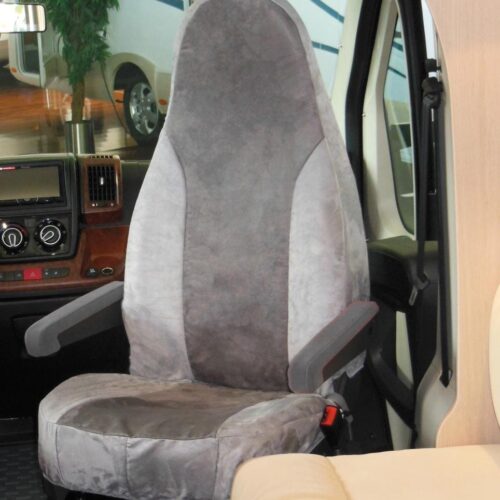 Hindermann Schonbezug Fahrerhaussitze für Fiat Ducato ab Bj. 07/2006, anthrazit/hellgrau