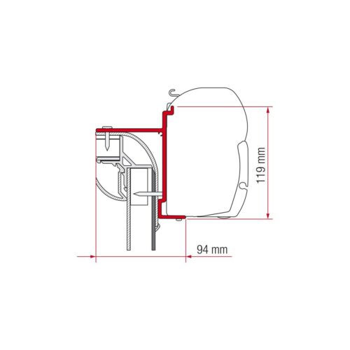 Fiamma F45 Adapter für Pilote Explorateur