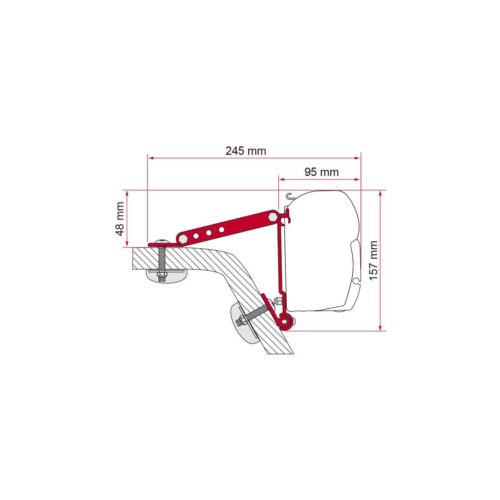 Fiamma F45 Adapter für Kit Wall