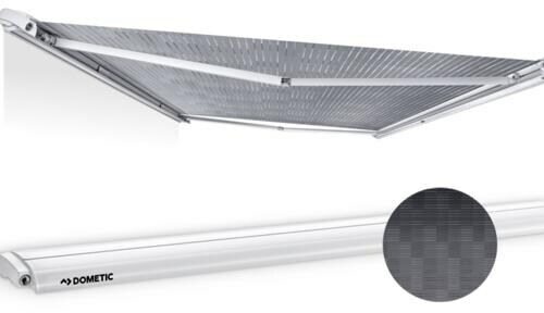 Dometic Perfect Roof 2500 Markise weiß, 350x275cm, Horizon Grey, 12V-Motor