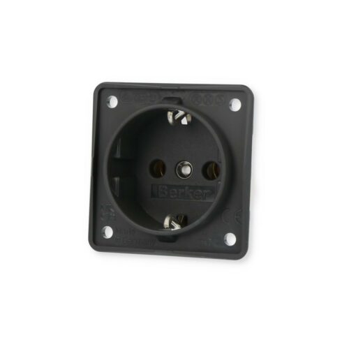 Berker Integro Flow Schuko Steckdose, 230V, anthrazit