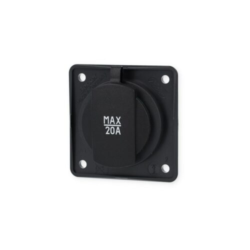 Berker Integro Flow/Pure Steckdose, 12V, anthrazit, mit Deckel