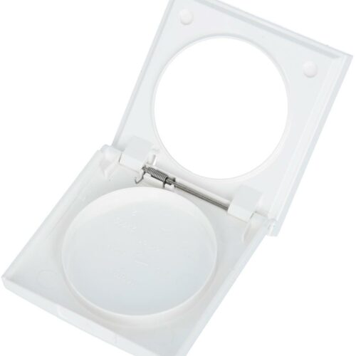 Berker Integro Flow/Pure Rahmen, mit Klappdeckel, 1-fach, weiß