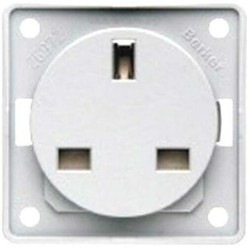 Berker Integro Flow Steckdose für Großbritanien, 230V, grau