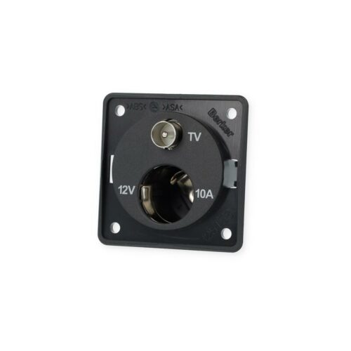 Berker Integro Flow/Pure Kombisteckdose, 12V/TV, anthrazit