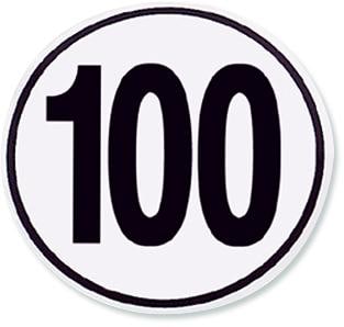 Menbaa 100 km/h Aufkleber