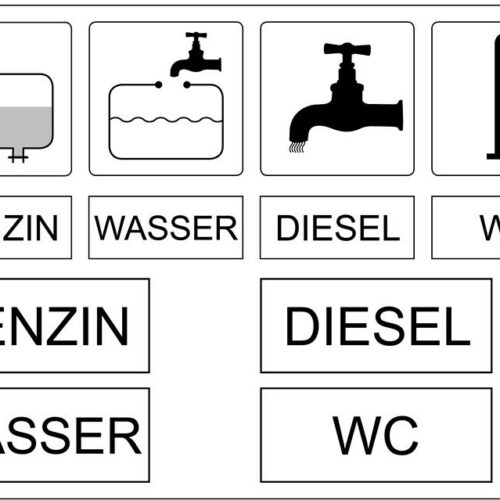 Frankana Freiko Hinweisschilder-Set 12er Pack, selbstklebend