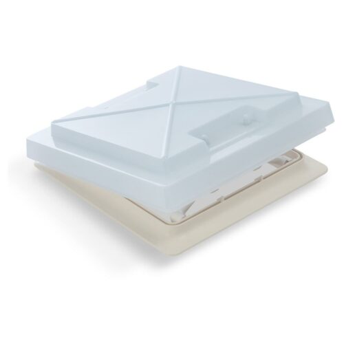 MPK Dachhaube Modell 29, 28x28cm, Milchglas, beige, mit Moskitonetz