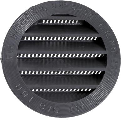 FAWO Lüftungsgitter rund 80mm, braun