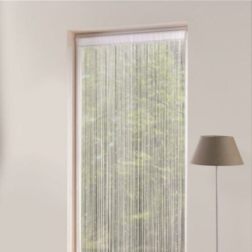 Fadenvorhang Perle, 210x90cm, weiß