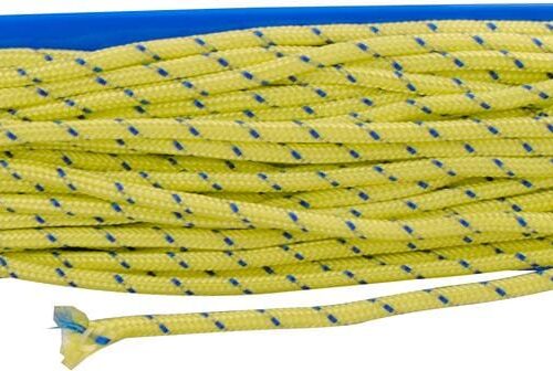 Zeltspannleinen, 20m x 6mm, neongelb
