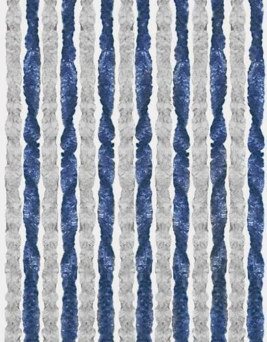 Brunner Acapulco Flauschvorhang, 100x205cm, grau/blau