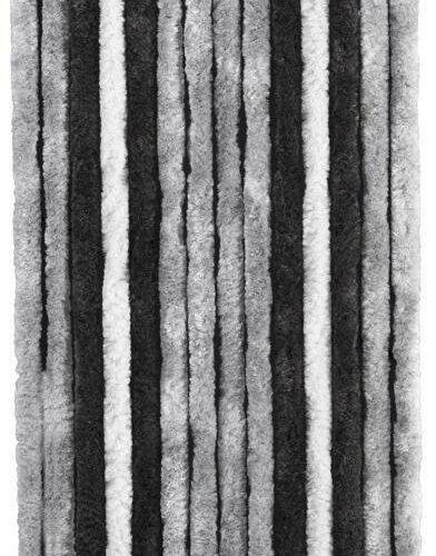 Brunner Acapulco Flauschvorhang, 56x205cm, grau/schwarz