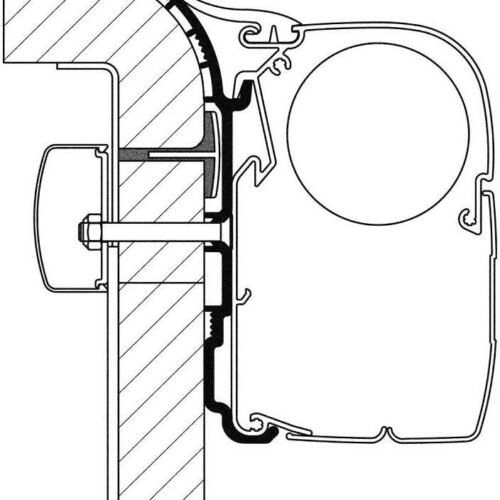 Thule Omnistor 5200/8000/4200 Adapter für Bürstner, 300cm