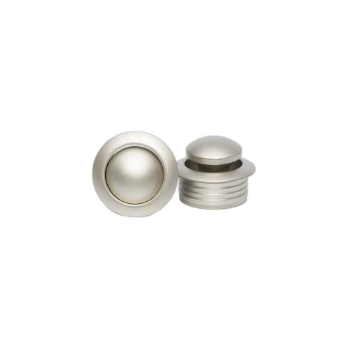 Push Lock Mini Druckknopf mit Rosette, silber