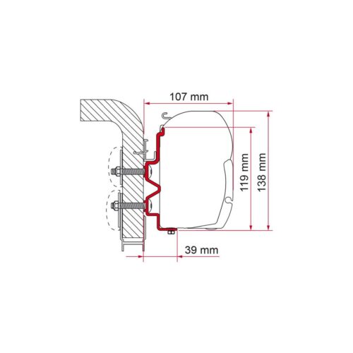 Fiamma F45 Adapter für Kit HymerCamp