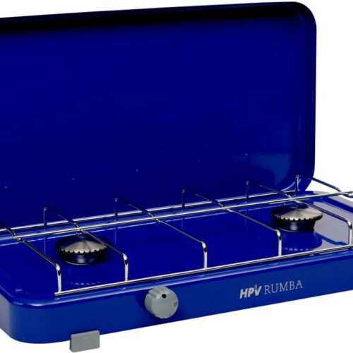 HPV Rumba Gaskocher, 2-flammig, 50mbar, blau