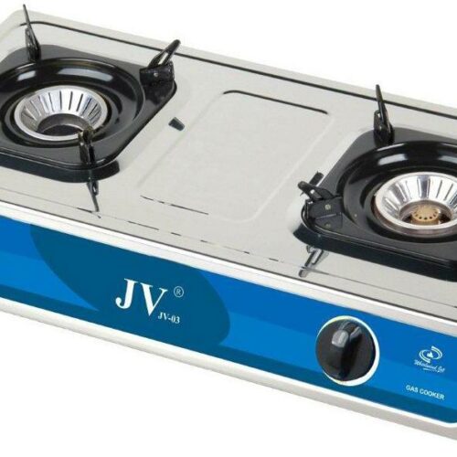 JV Gaskocher, Edelstahl, 2-flammig