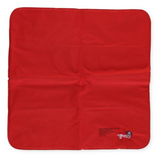 Happy People Baumwoll-Sitzkissen, 35x35cm, rot/blau