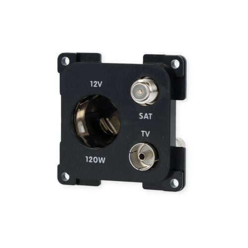 Inprojal System 20.000 Kombisteckdose 12V/Sat/TV, Schiefergrau