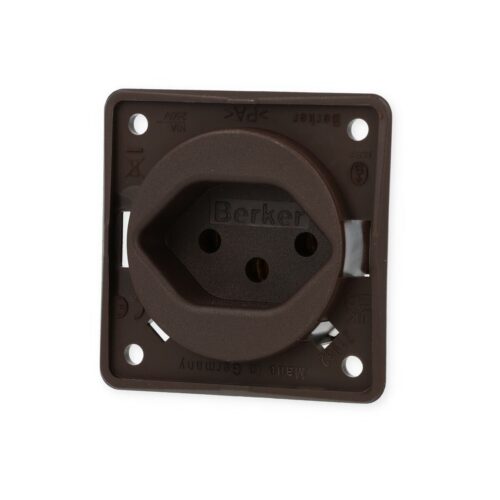 Berker Integro Flow Steckdose für Schweiz, Typ 13, 250V, braun